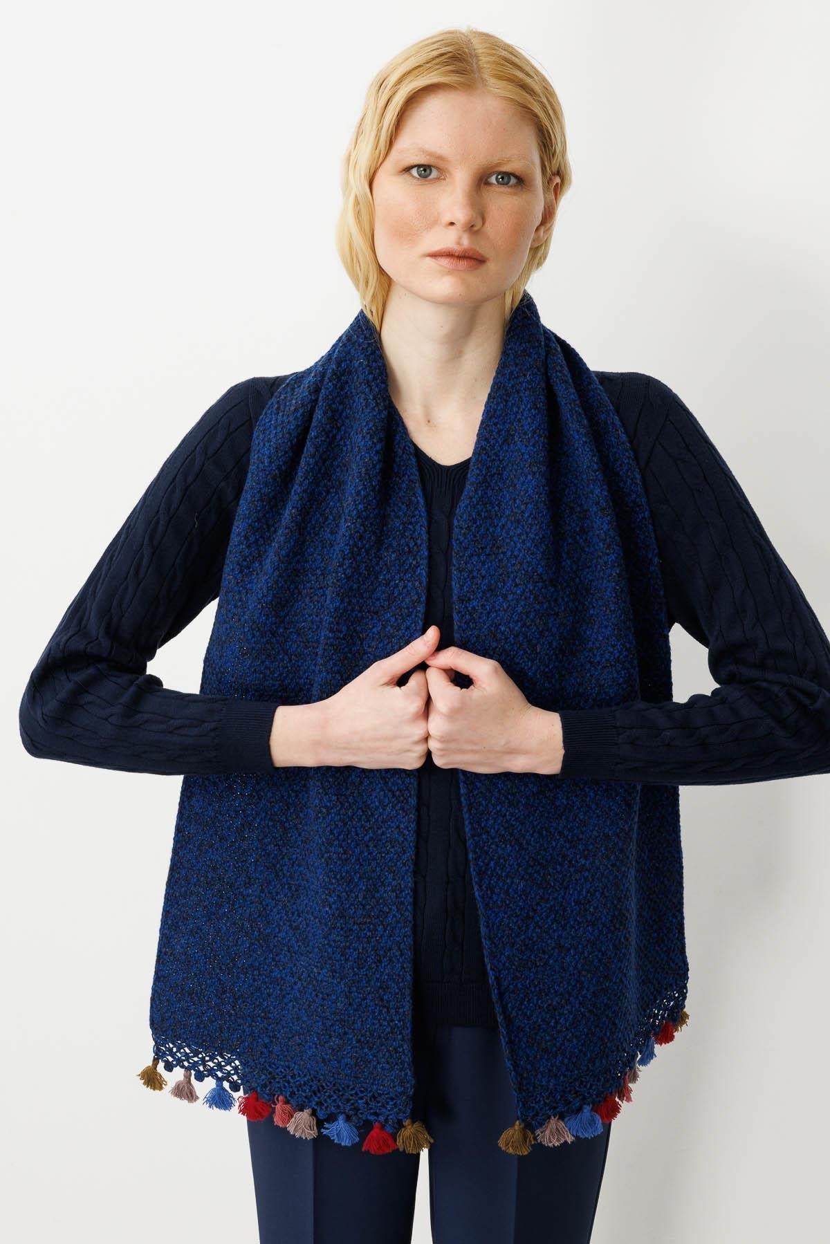 22033Женская шаль РОЗОВО-СИНИЙ