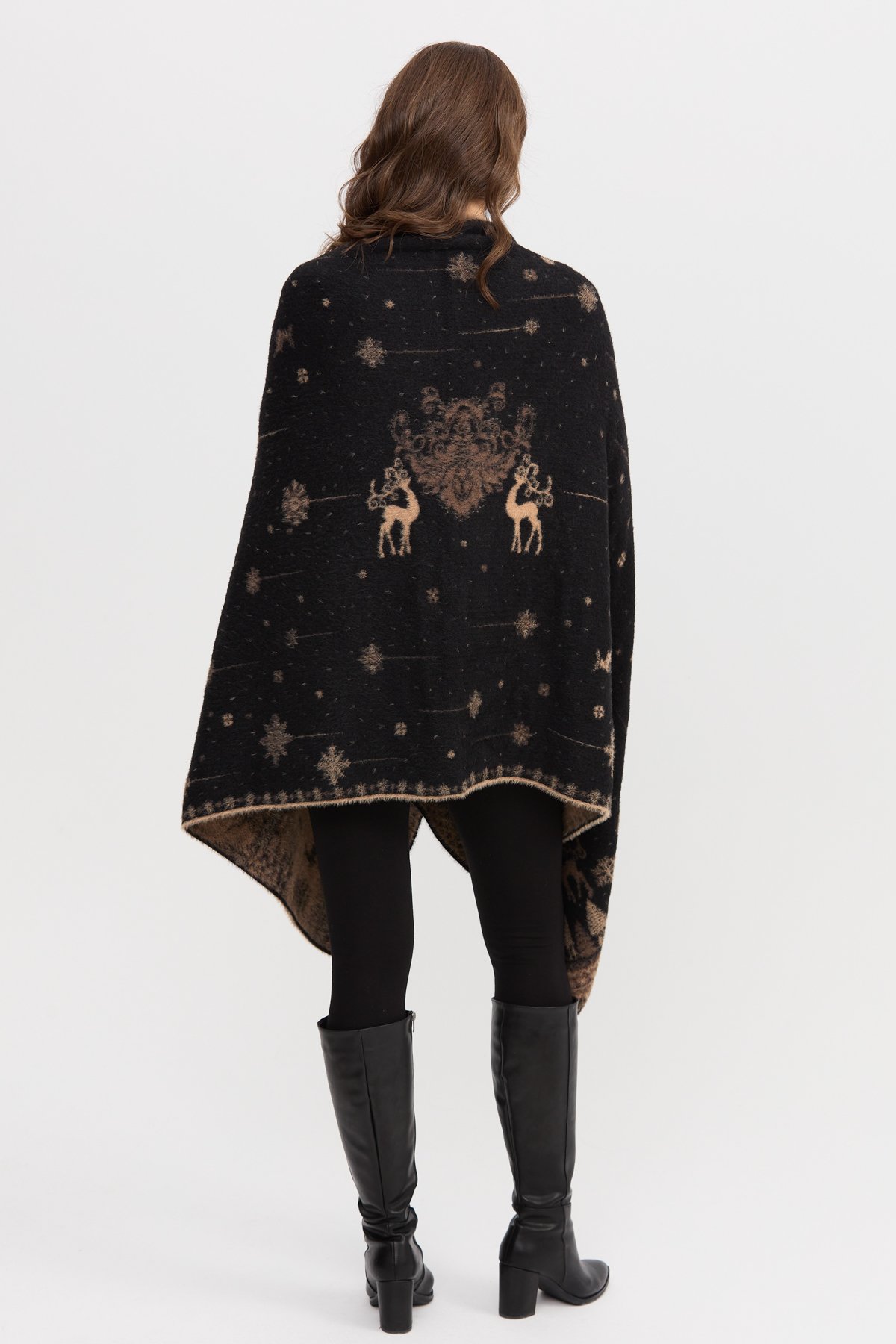 22261Kadın Kırk Yama Desenli Büyük Şal 27