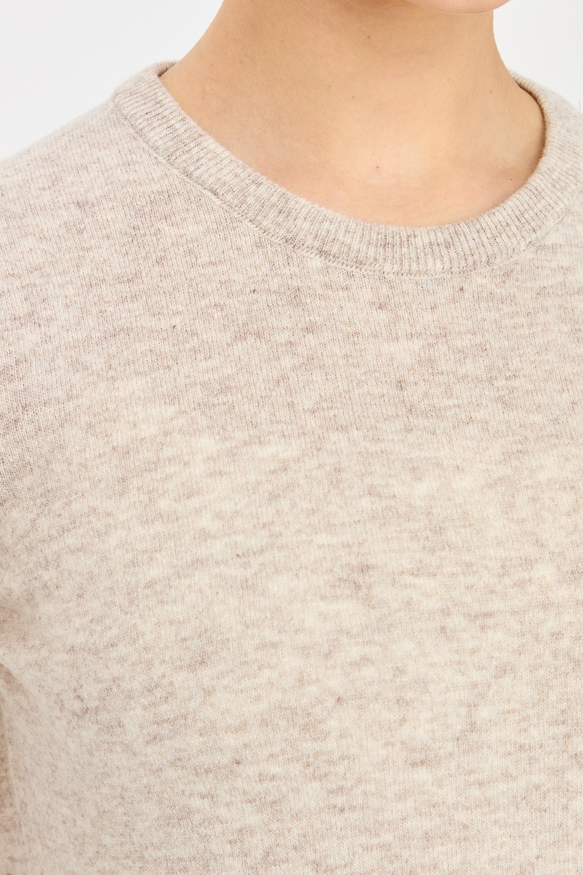 21041Kadın Klasik Bayan Bluz V.Bej