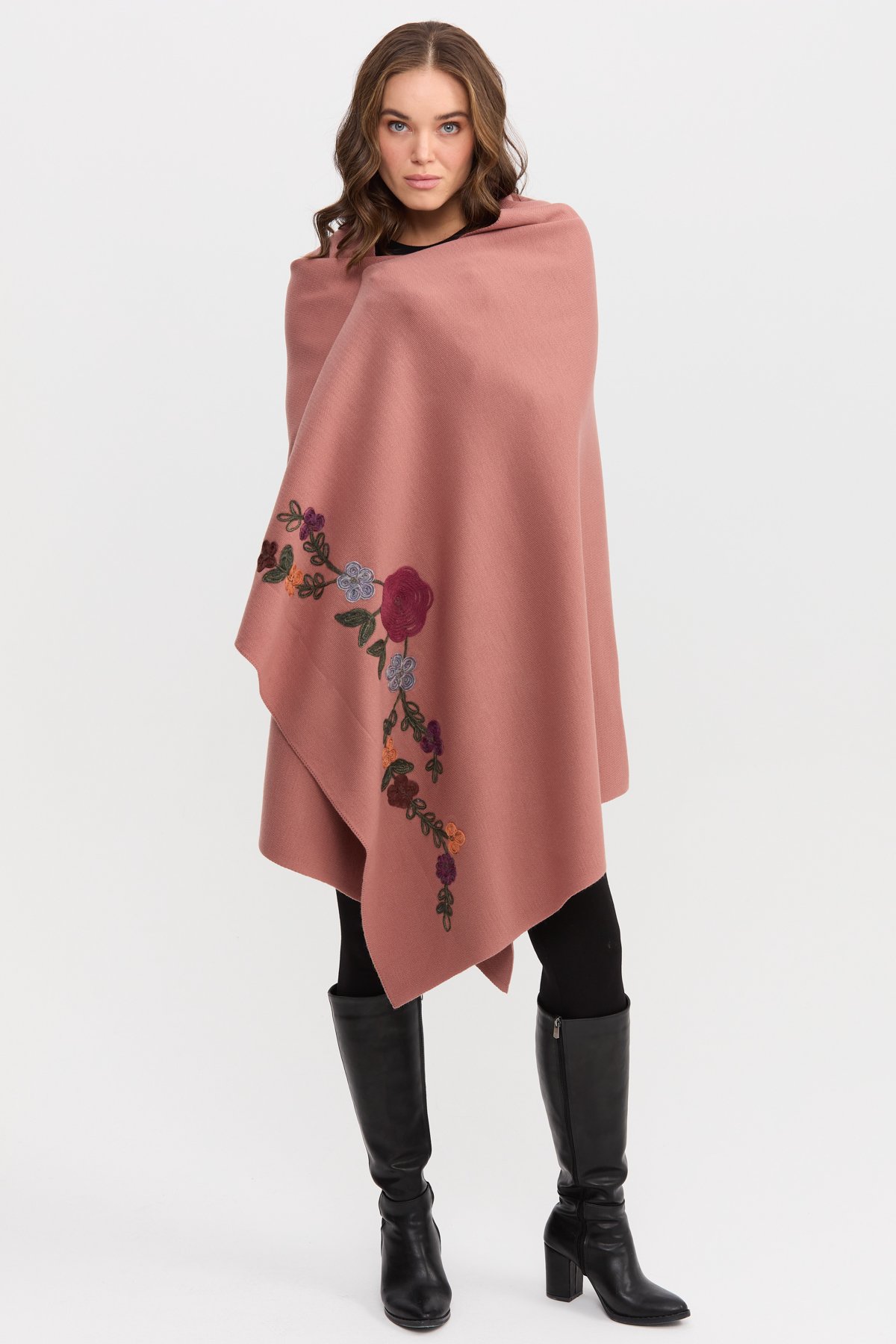 22175Kadın Nakışlı Büyük Şal G.Kurusu
