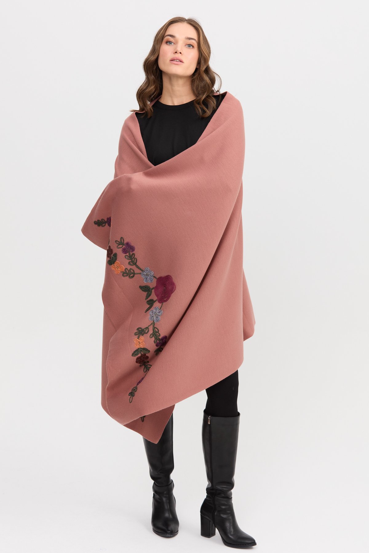 22175Kadın Nakışlı Büyük Şal G.Kurusu
