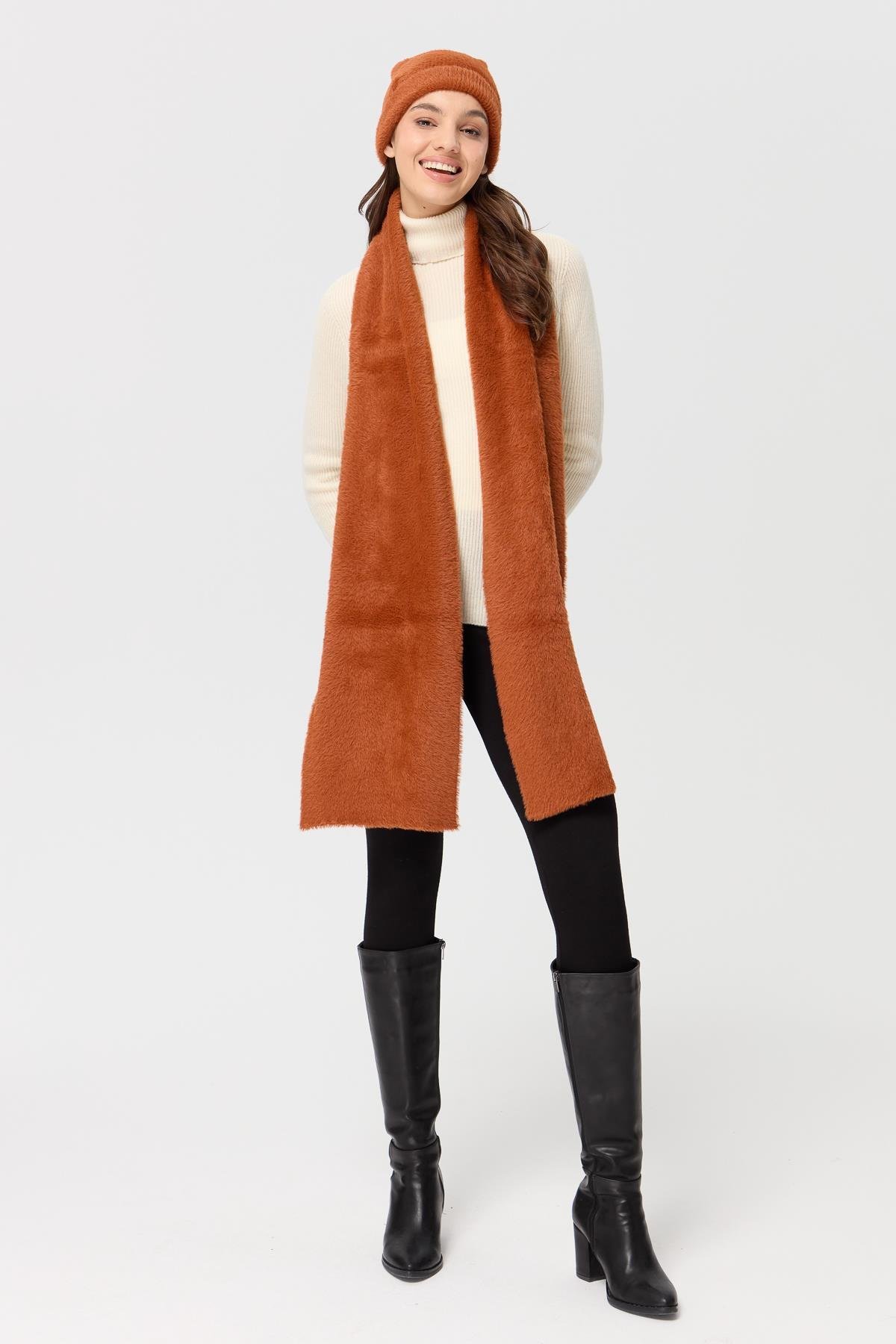 23280Kadın Triko Afrodit Bere Kiremit