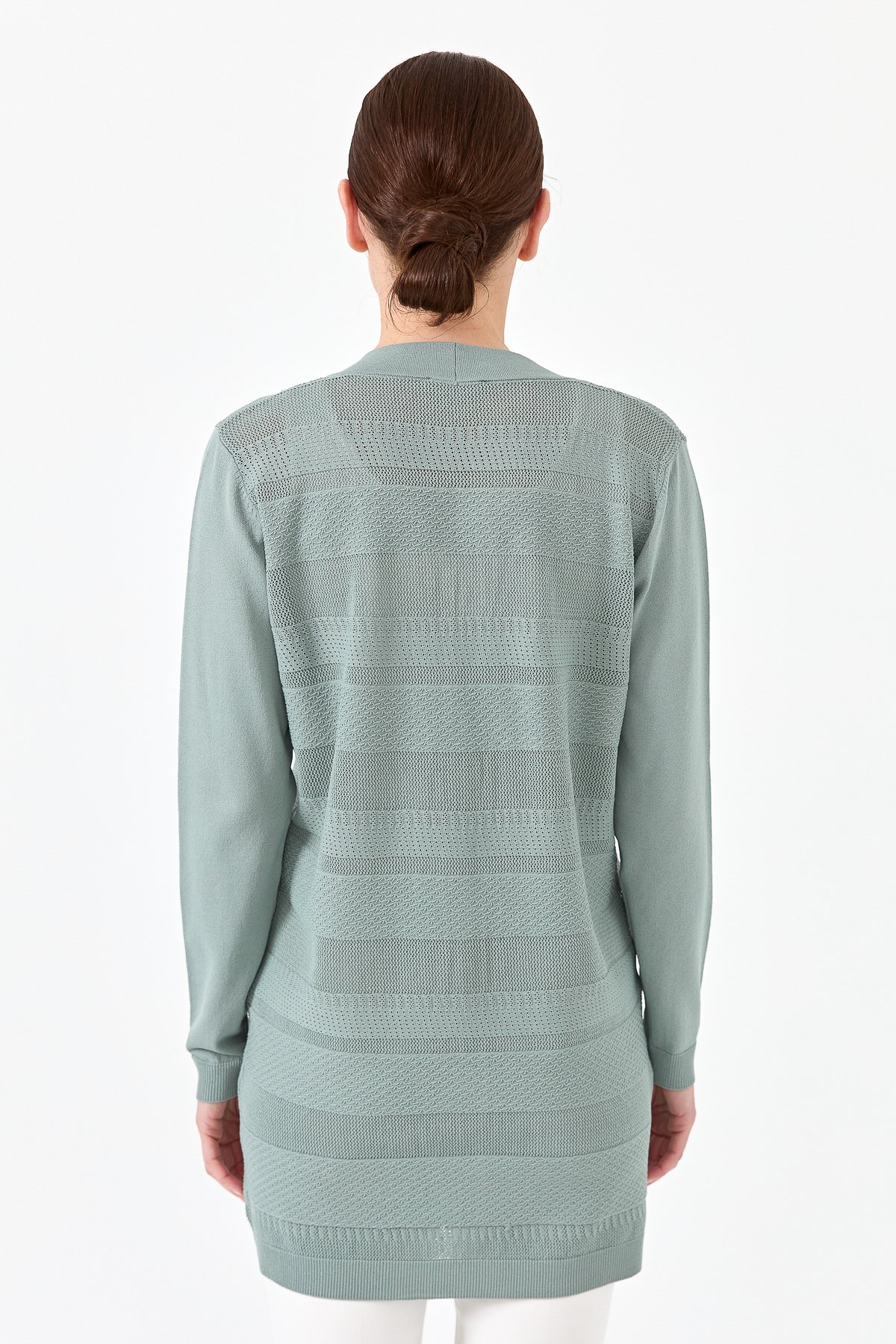 21364Kadın Triko V Yaka Yazlık Hırka a.mint