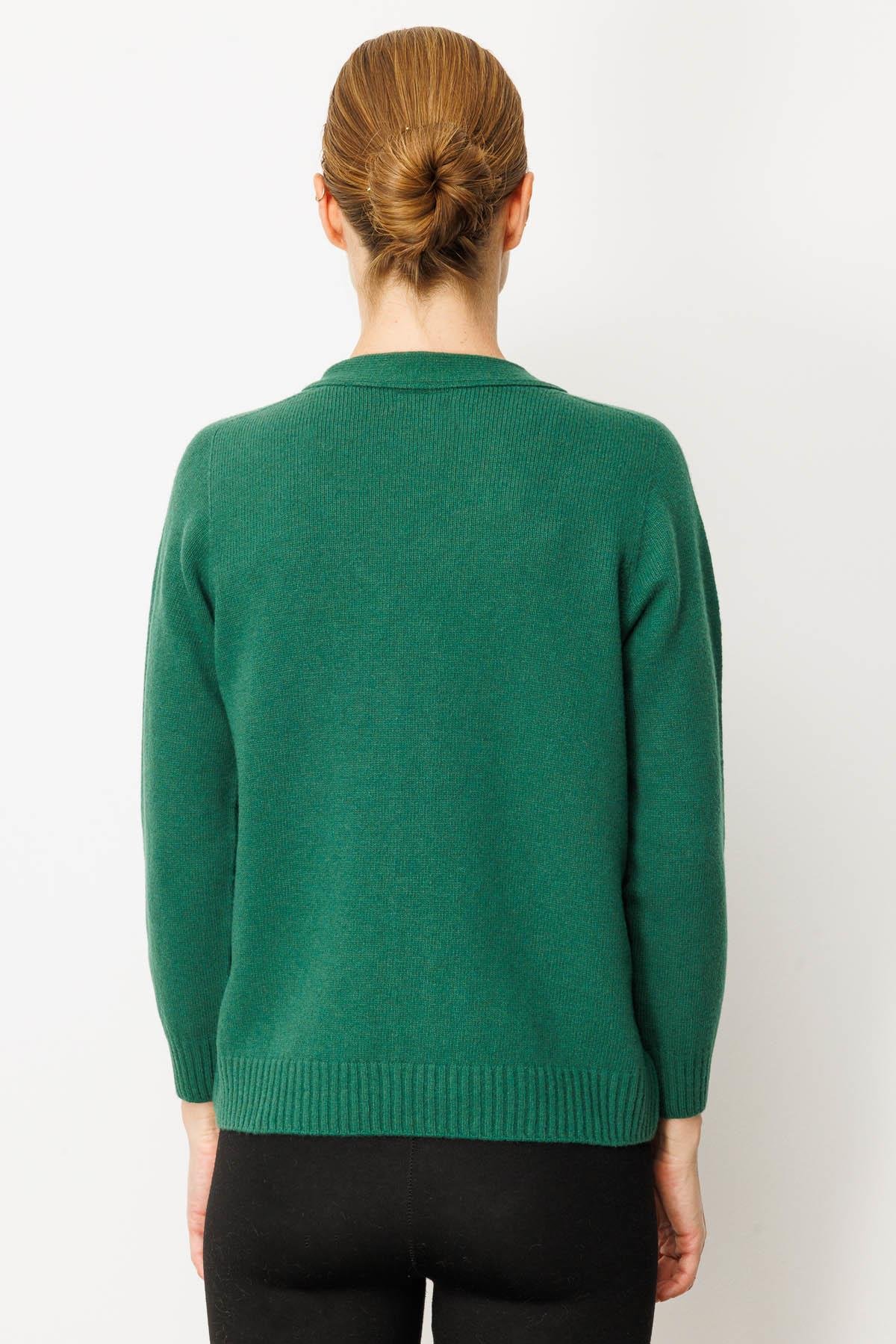 25222Kadın V Yaka Kısa Yün Hırka Ö.Başı