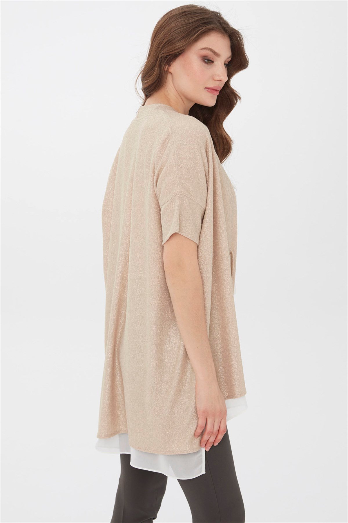 21780Kadın Yazlık Ceket Gold