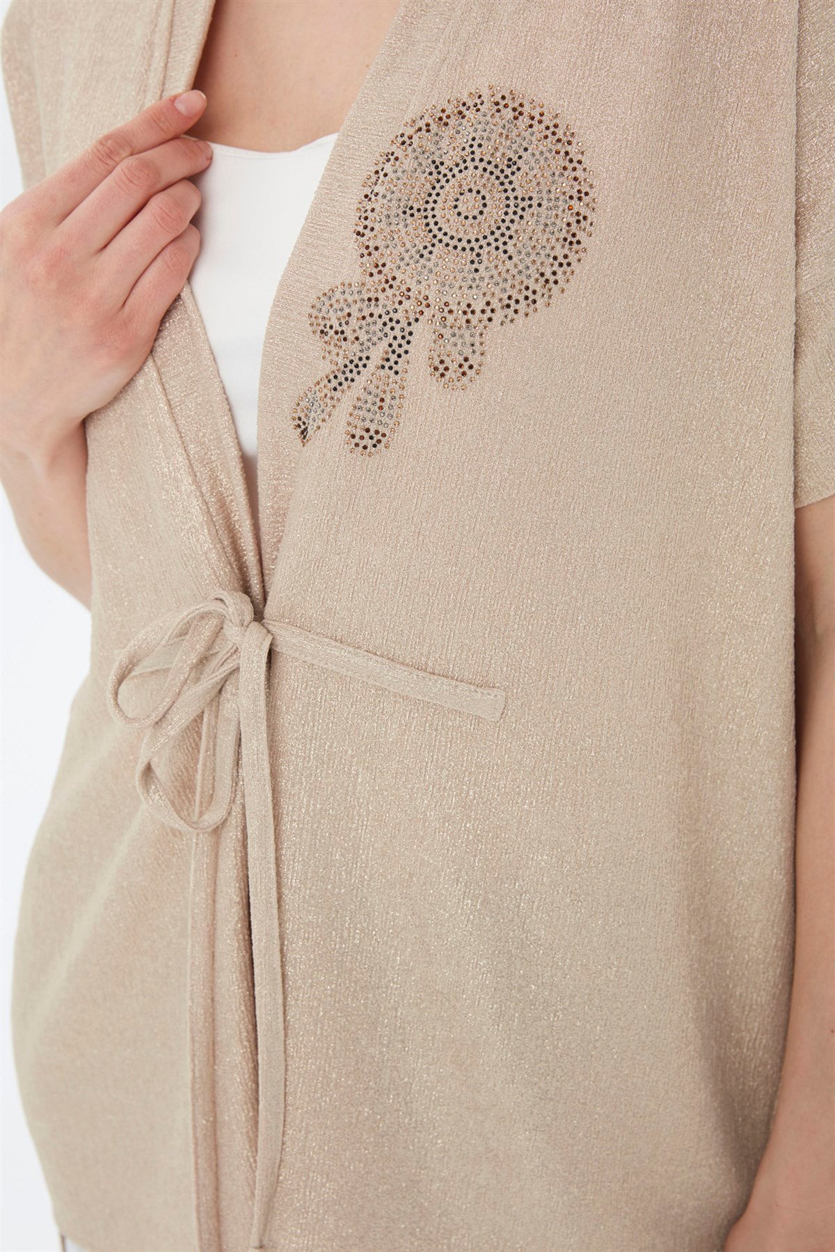 21780Kadın Yazlık Ceket Gold