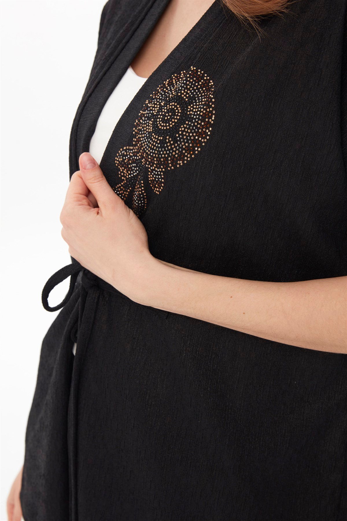 21780Kadın Yazlık Ceket Siyah