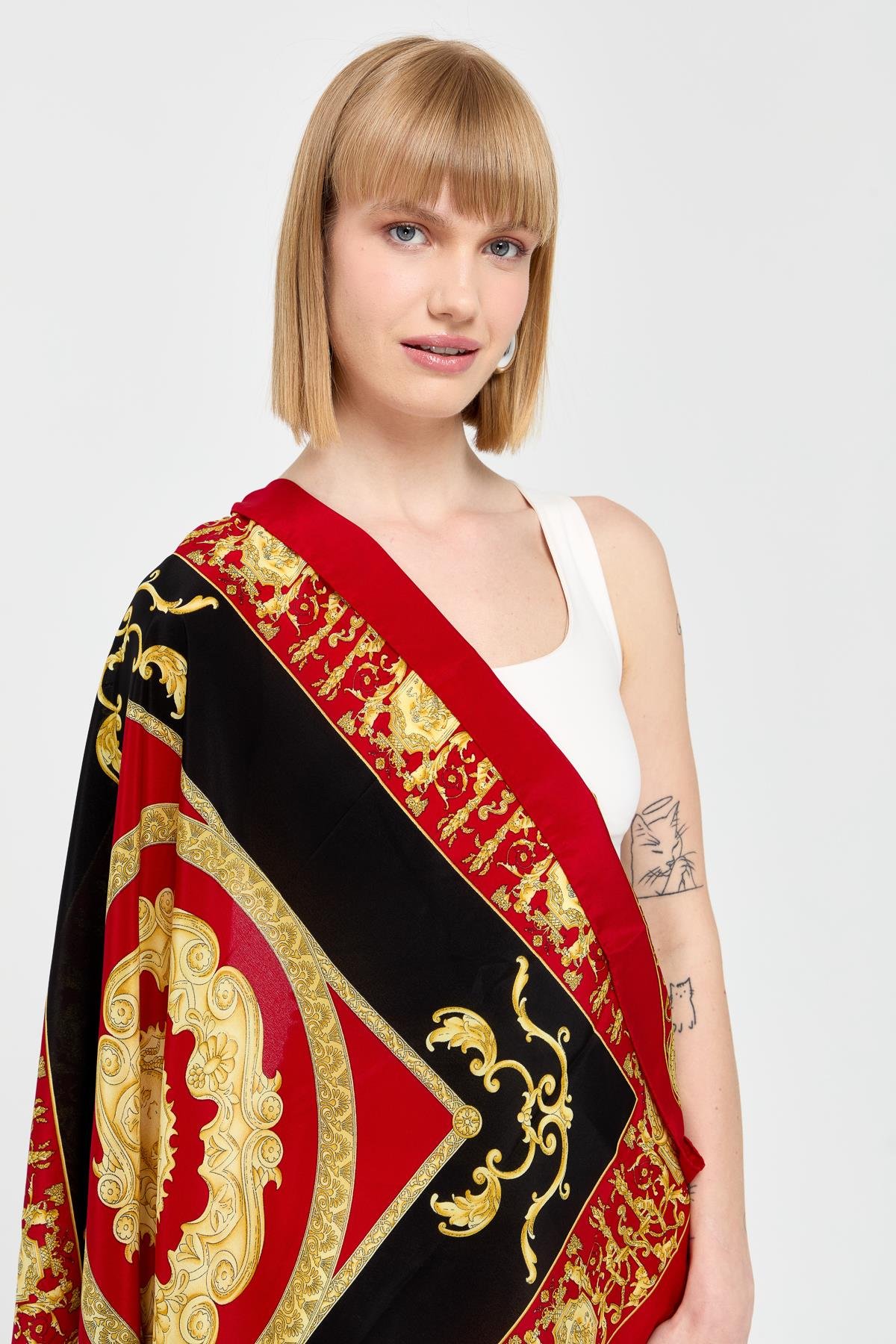 121Özel Tasarım İpek Eşarp 06