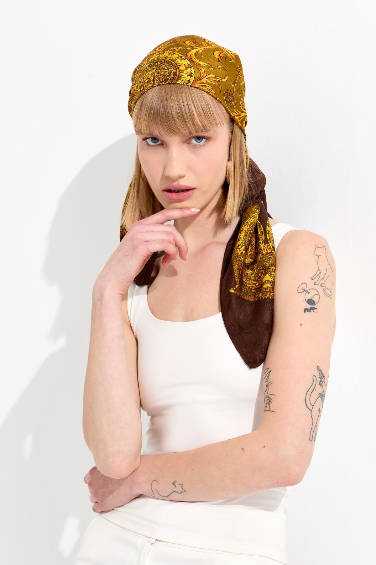 121Özel Tasarım İpek Eşarp 15