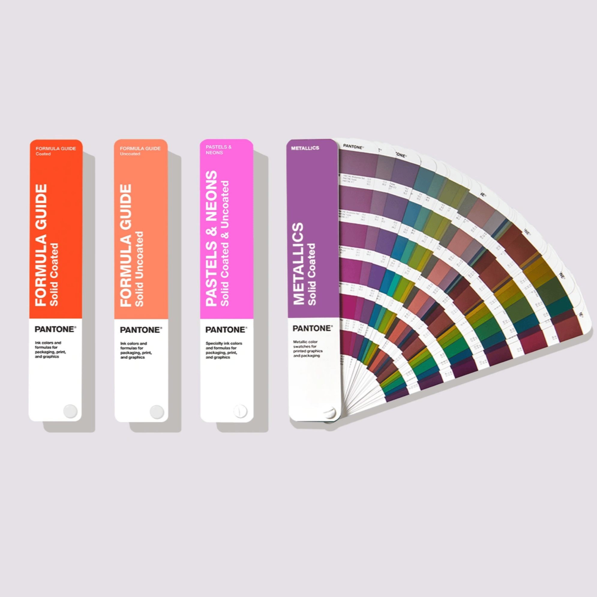 SOLID GUIDE SET - FORMULA GUIDE COATED & UNCOATED, PASTELS & NEONS GUIDE, METALLIC GUIDE