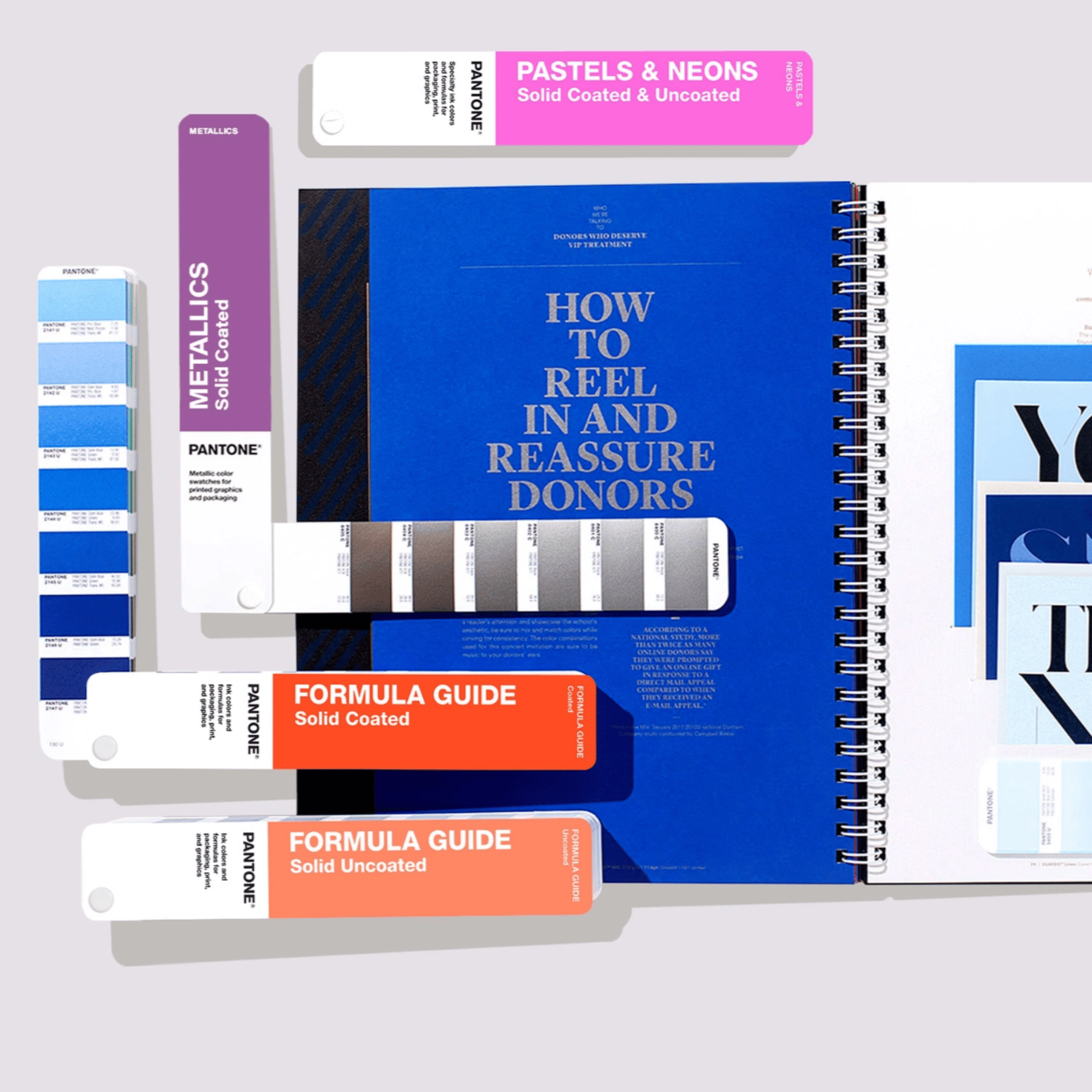 SOLID GUIDE SET - FORMULA GUIDE COATED & UNCOATED, PASTELS & NEONS GUIDE, METALLIC GUIDE