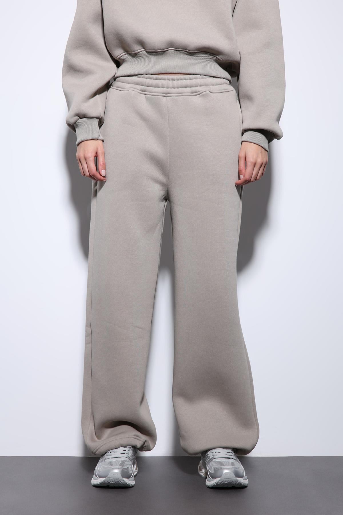 Antioch Açık Vizon Basic Ayarlanabilir Paça Kadın Eşofman Altı