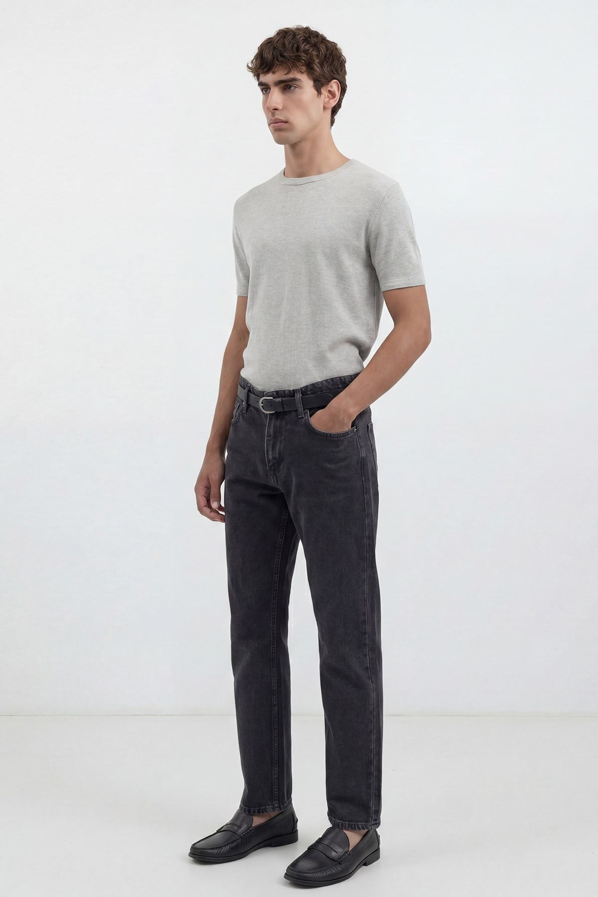Antioch Antrasit Straight Fit Erkek Jean