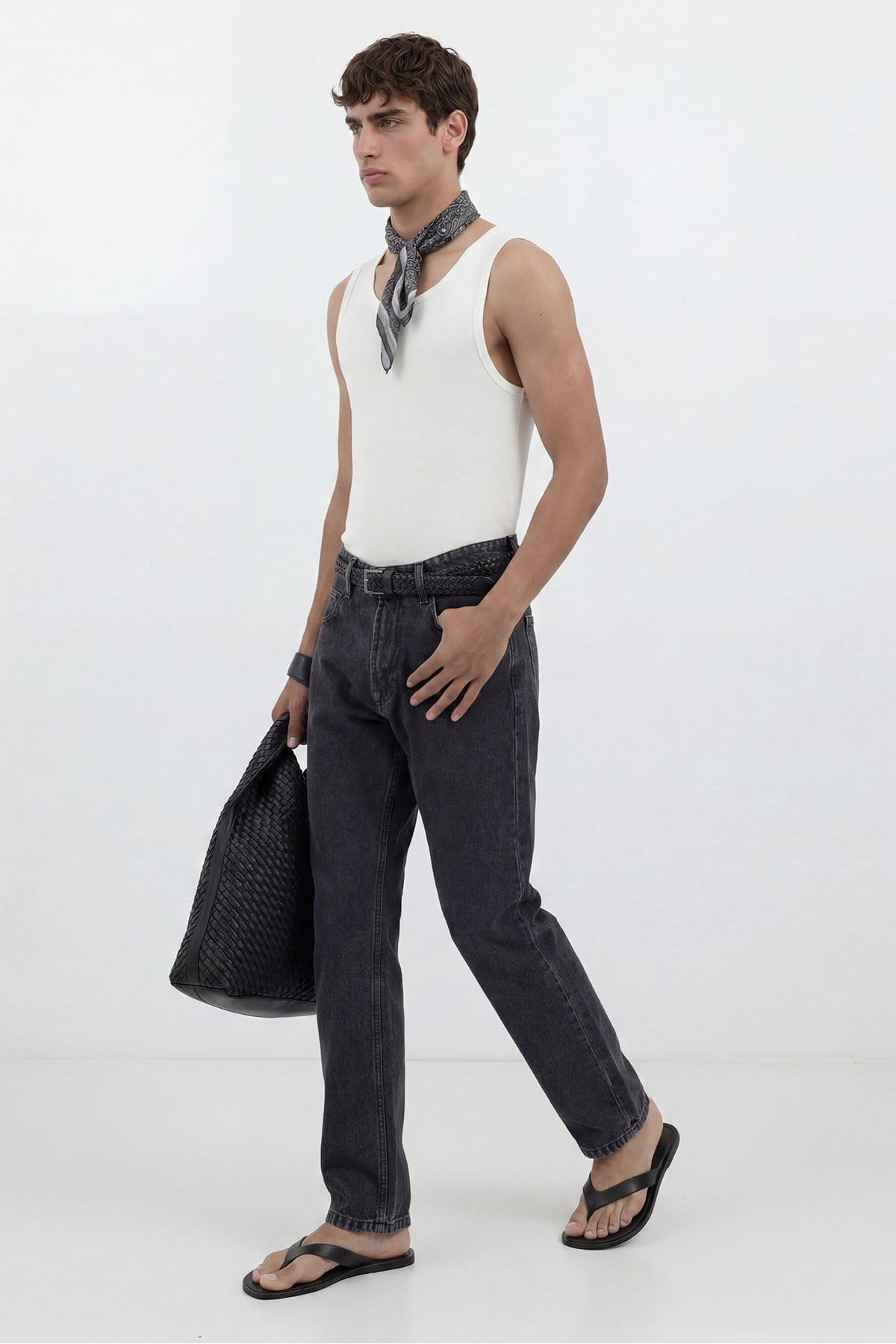 Antioch Antrasit Tapered Fit Erkek Jean