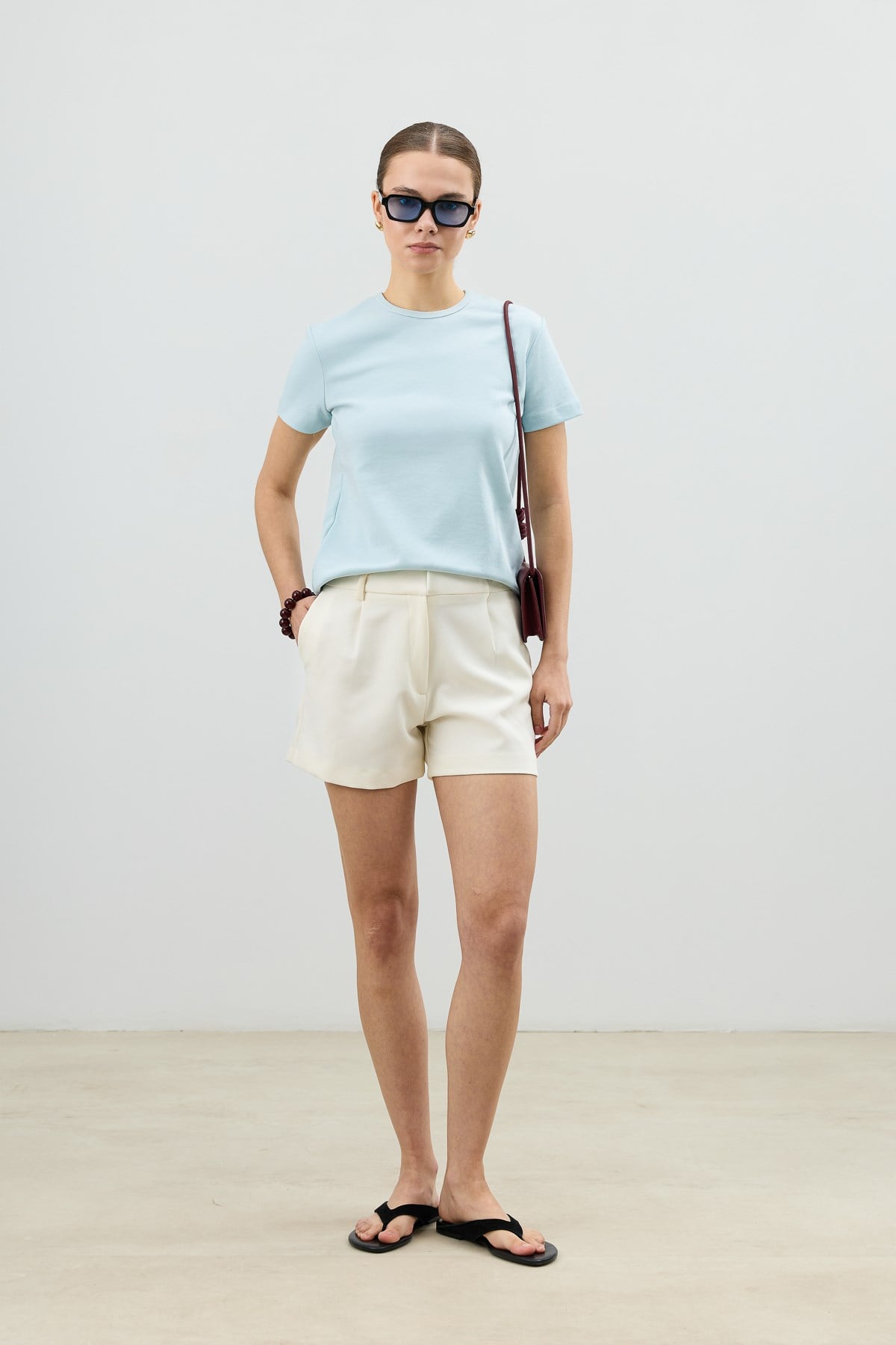 Antioch Bebe Mavi Basic Kadın T-Shirt
