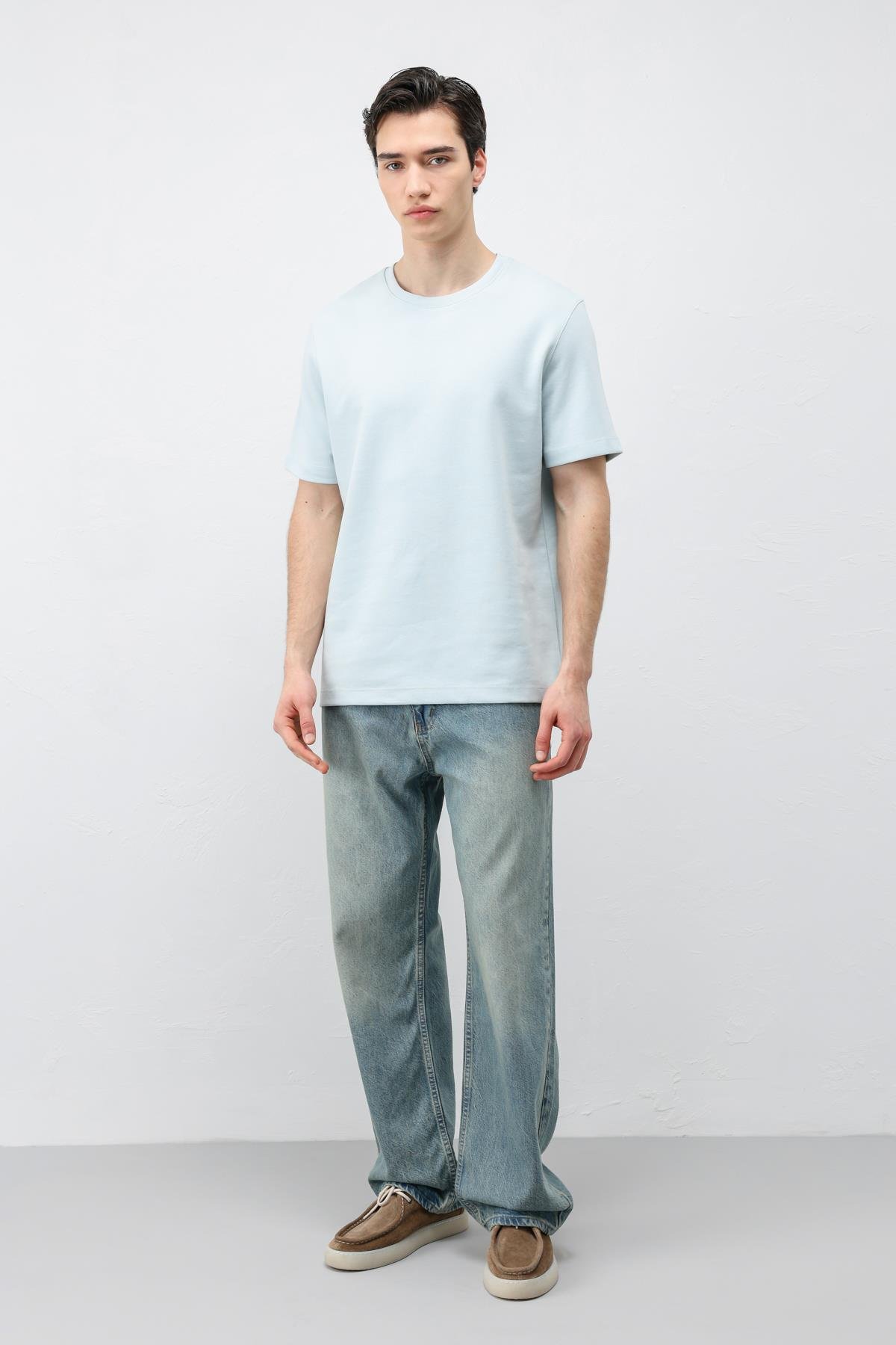 Antioch Bebe Mavi Regular Fit Basic Erkek T-Shirt