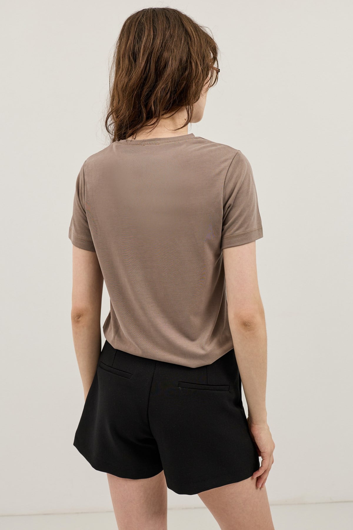 Antioch Bej Modal Karışımlı T-Shirt