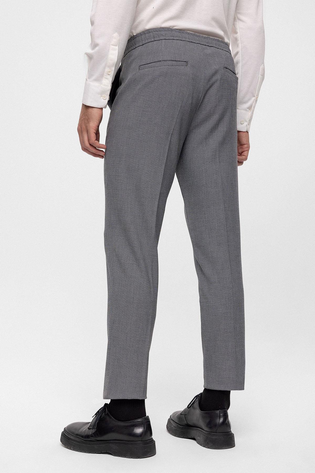 Regular Fit Men's Trousers with Elastic Waist