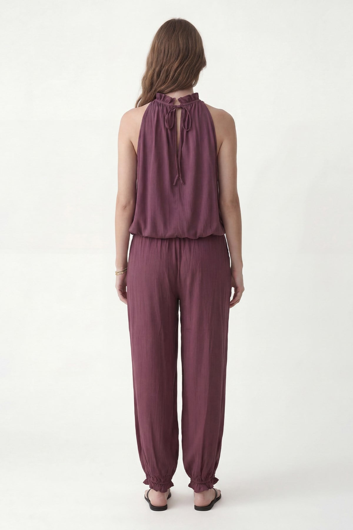 Antioch Bordo 100% Lyocell Bluz Pantolon Takım
