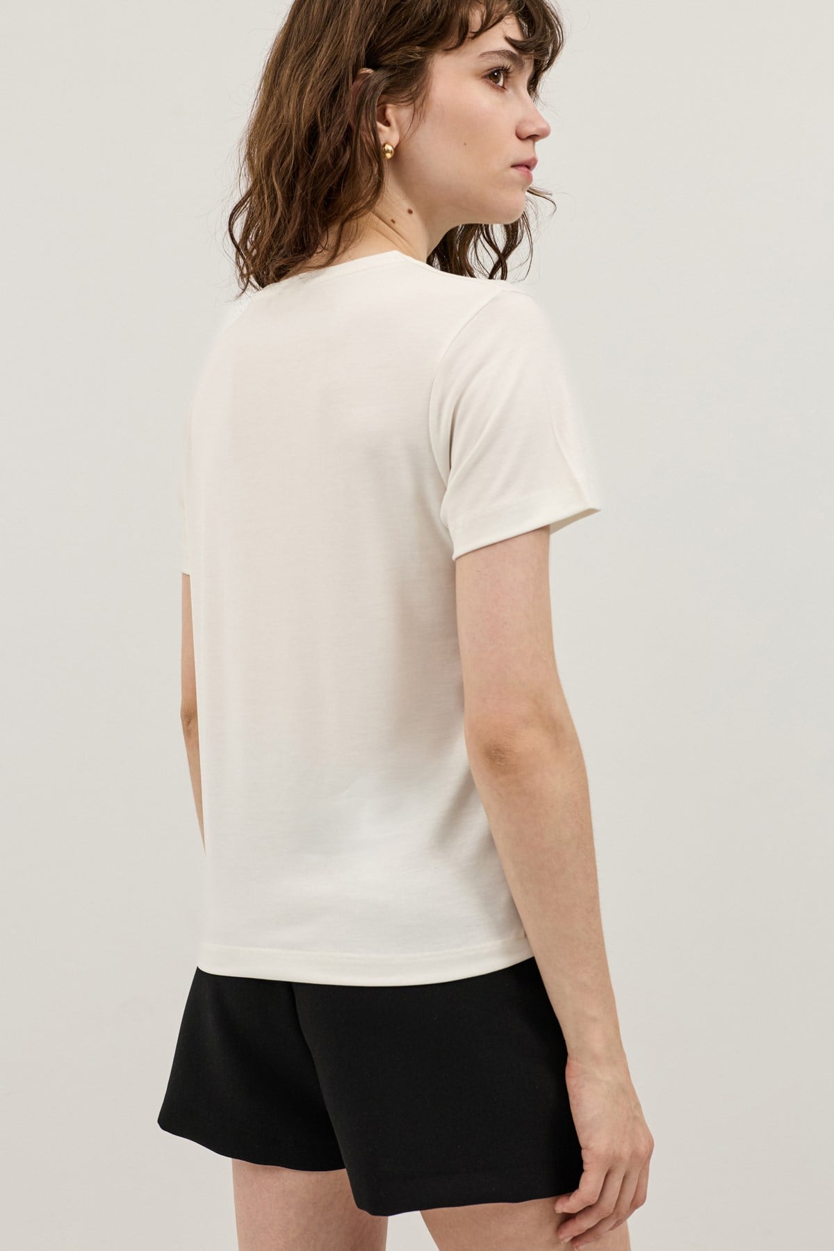 Antioch Ekru Modal Karışımlı T-Shirt