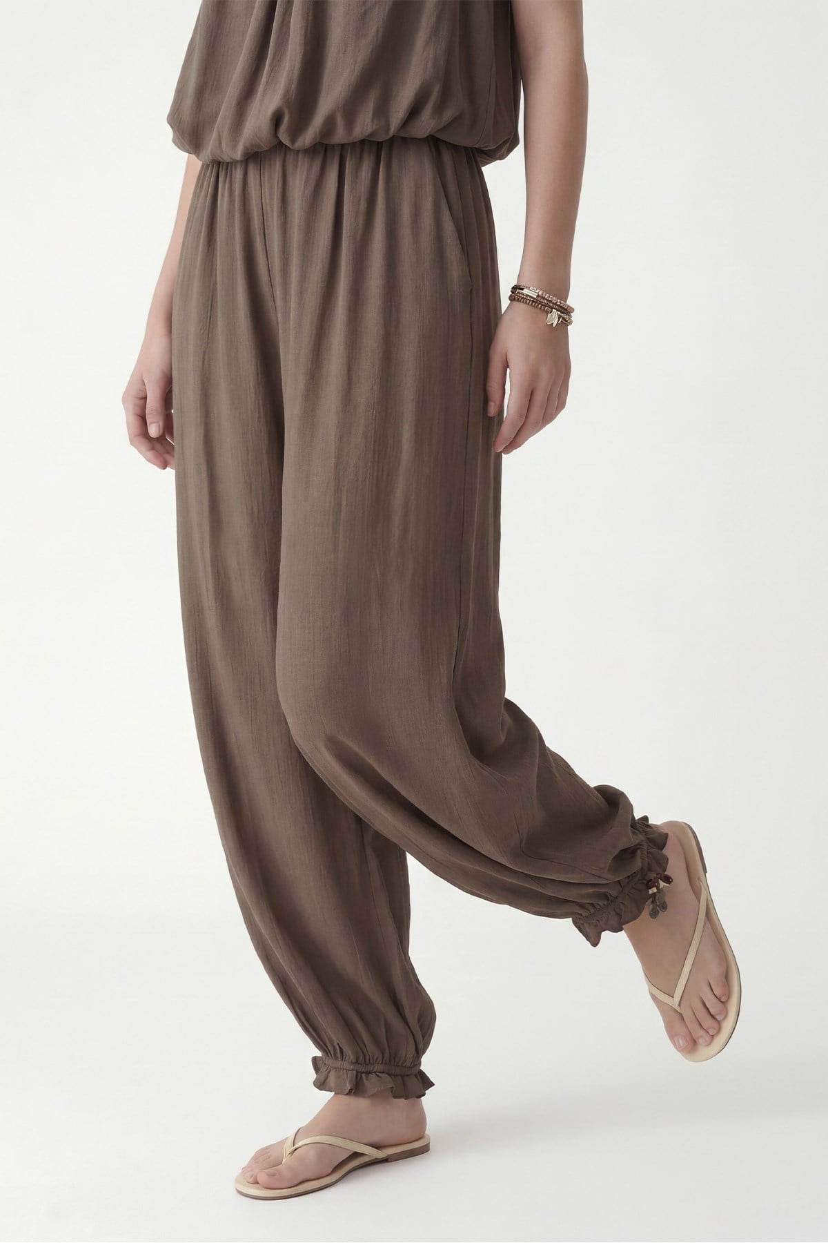 Antioch Haki 100% Lyocell Bluz Pantolon Takım