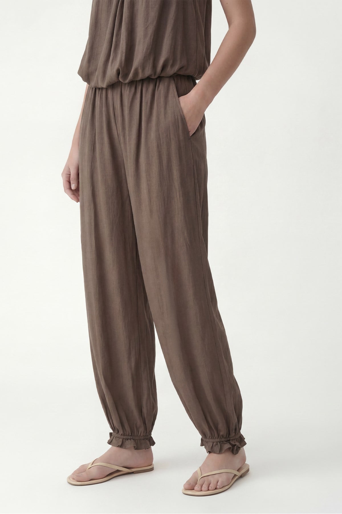 Antioch Haki 100% Lyocell Bluz Pantolon Takım