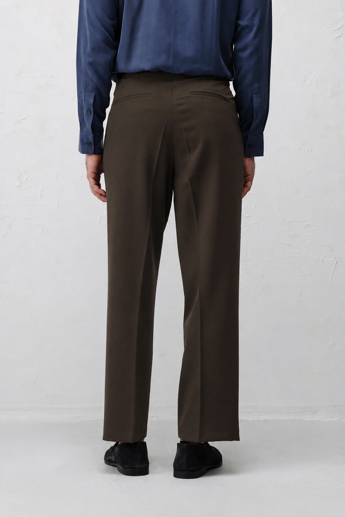 Antioch Kahve 1 Relax Fit Pilili Erkek Pantolon