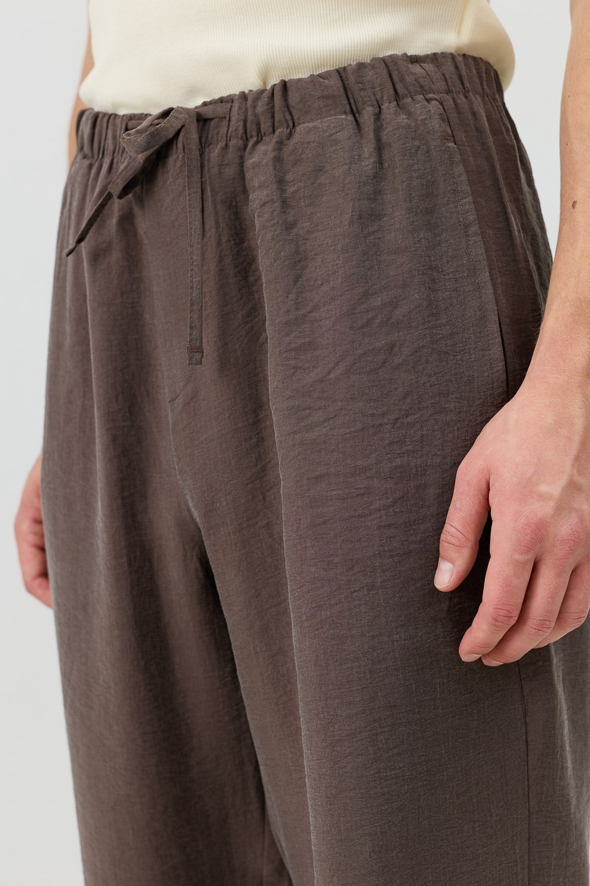 Antioch Kahve Lyocell Karışımlı Relax Fit Erkek Pantolon