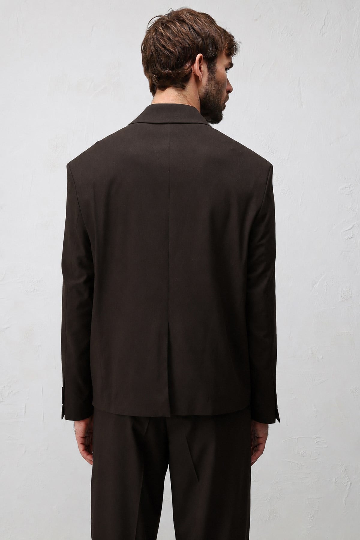 Antioch Koyu Kahve Relaxed Fit Erkek Blazer Ceket