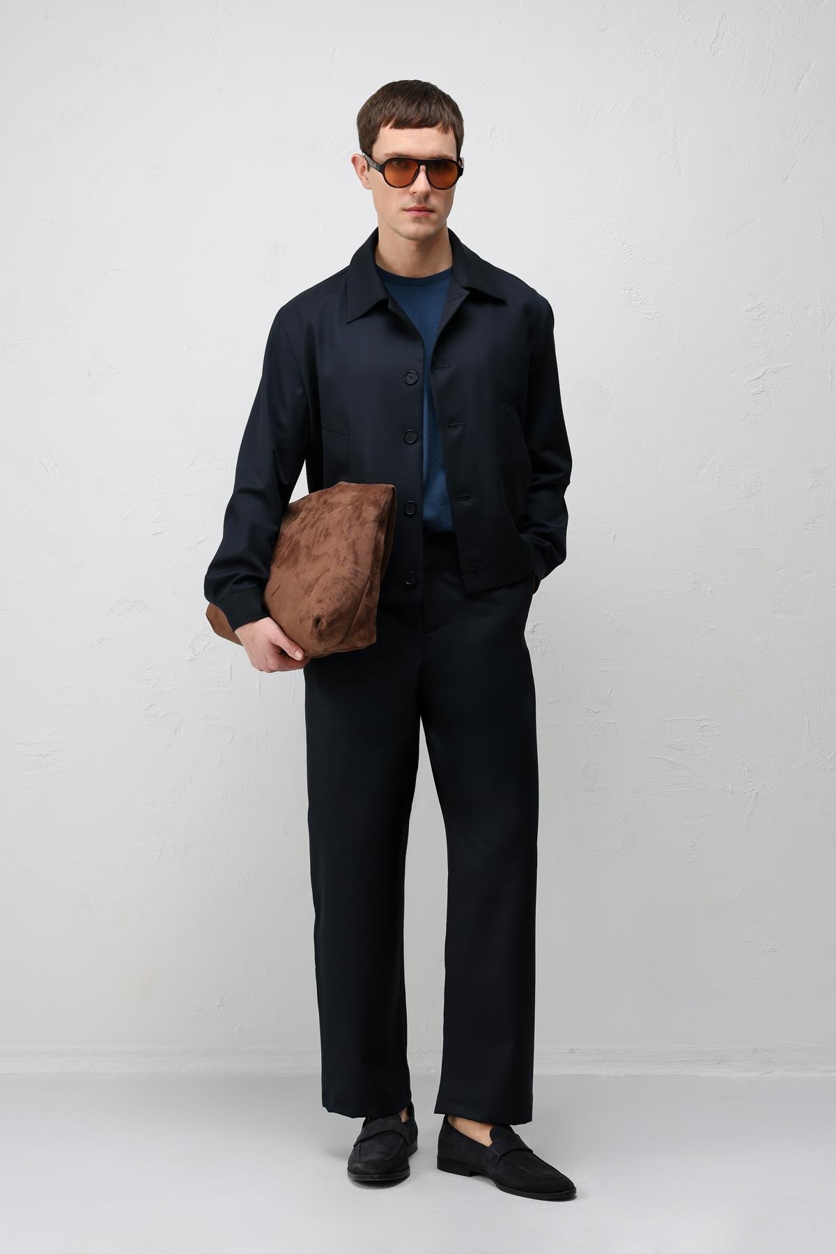 Antioch Lacivert Relaxed Fit Baharlık Erkek Mont