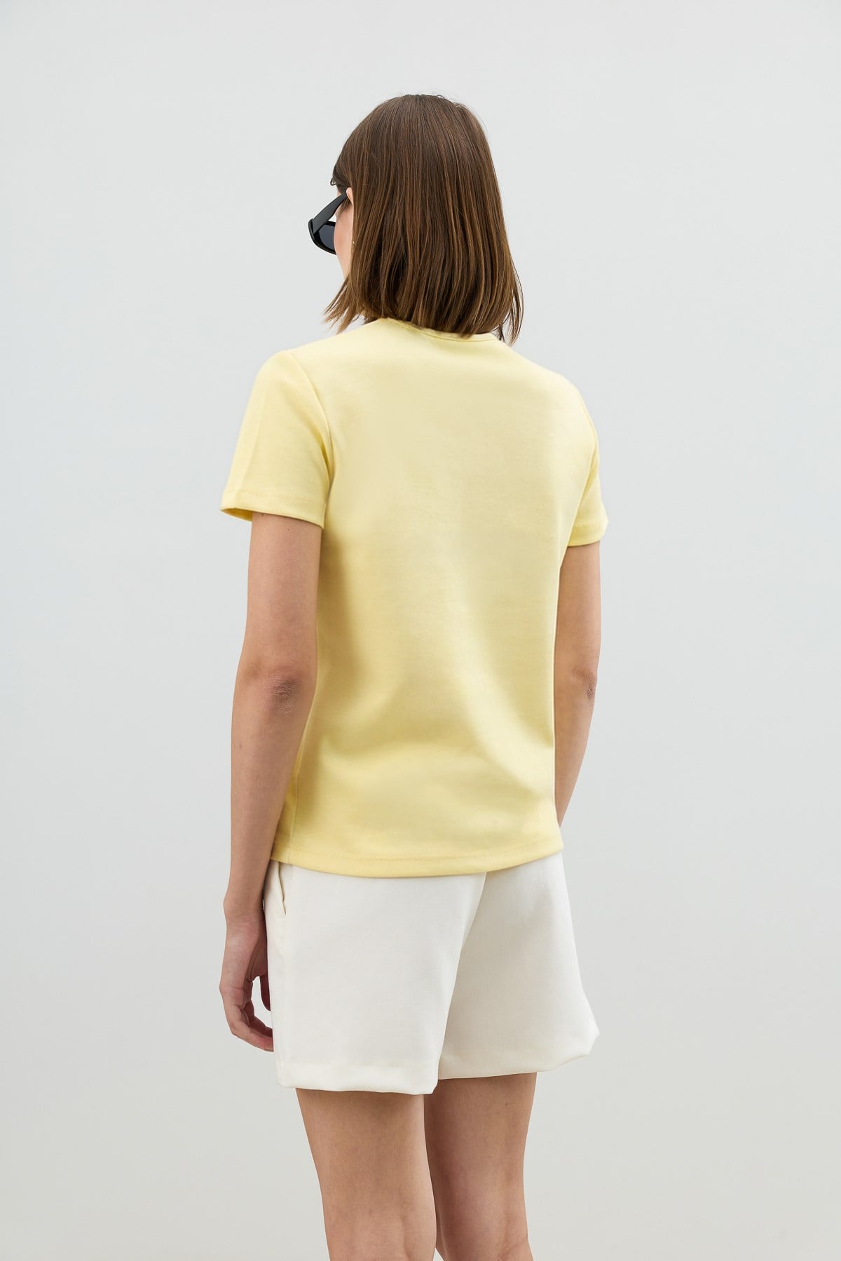 Antioch Sarı Basic Kadın T-Shirt