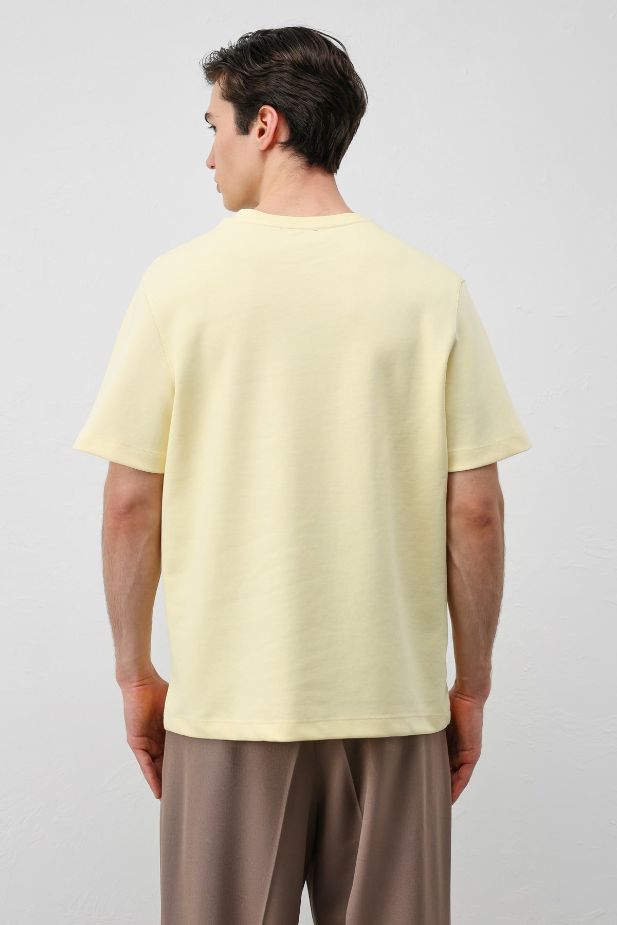 Antioch Sarı Regular Fit Basic Erkek T-Shirt