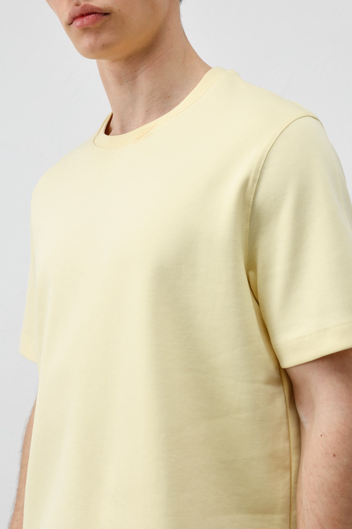 Antioch Sarı Regular Fit Basic Erkek T-Shirt