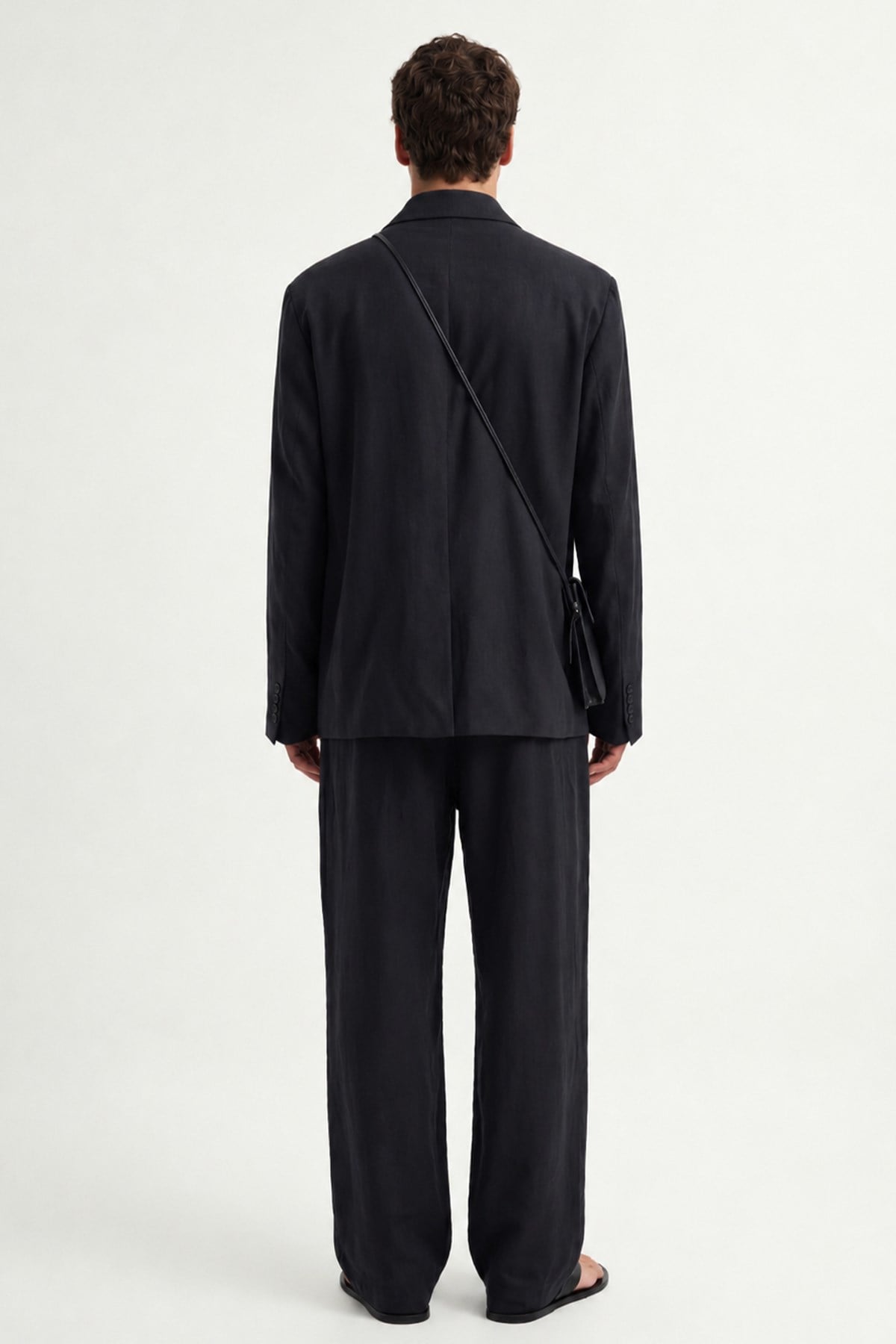 Antioch Siyah Modal Karışımlı Relaxed Blazer Ceket