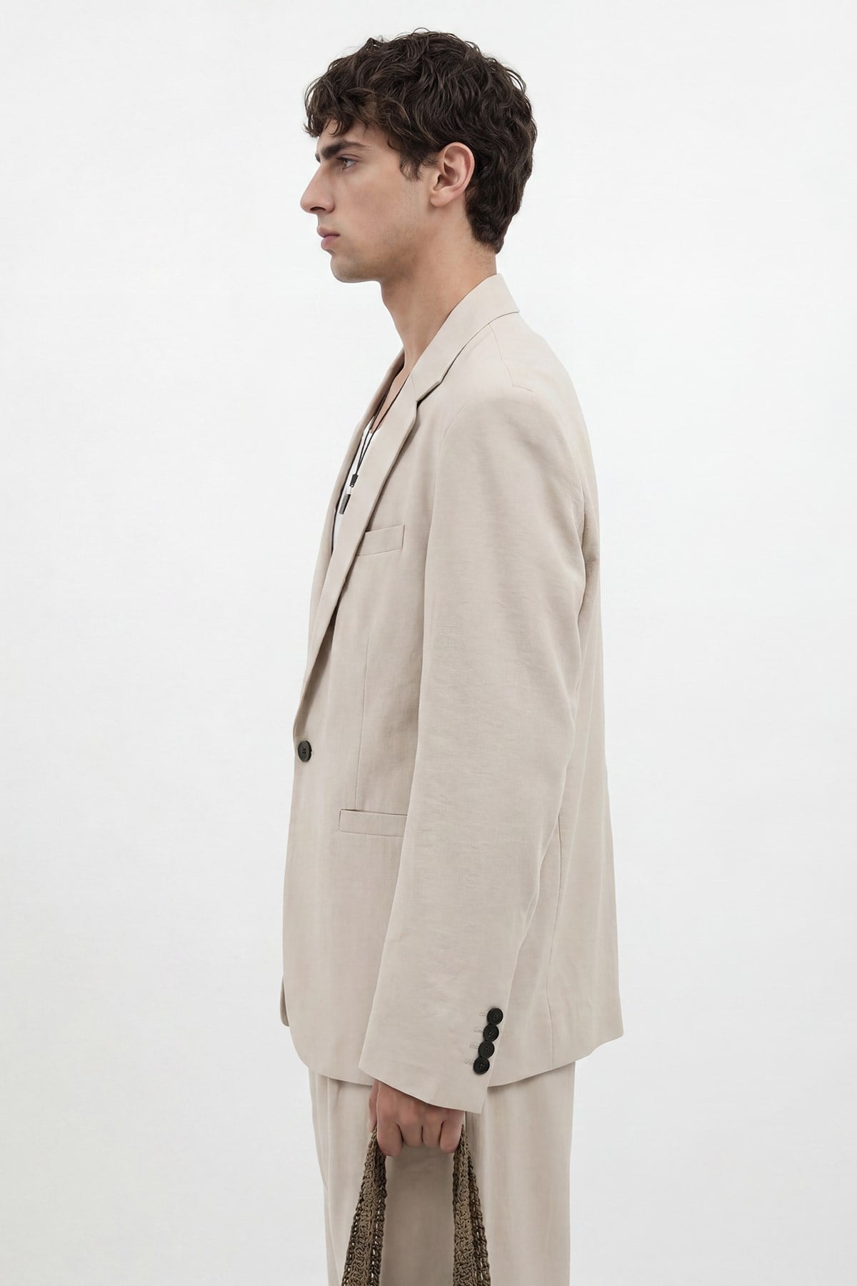 Antioch Taş Modal Karışımlı Relaxed Blazer Ceket