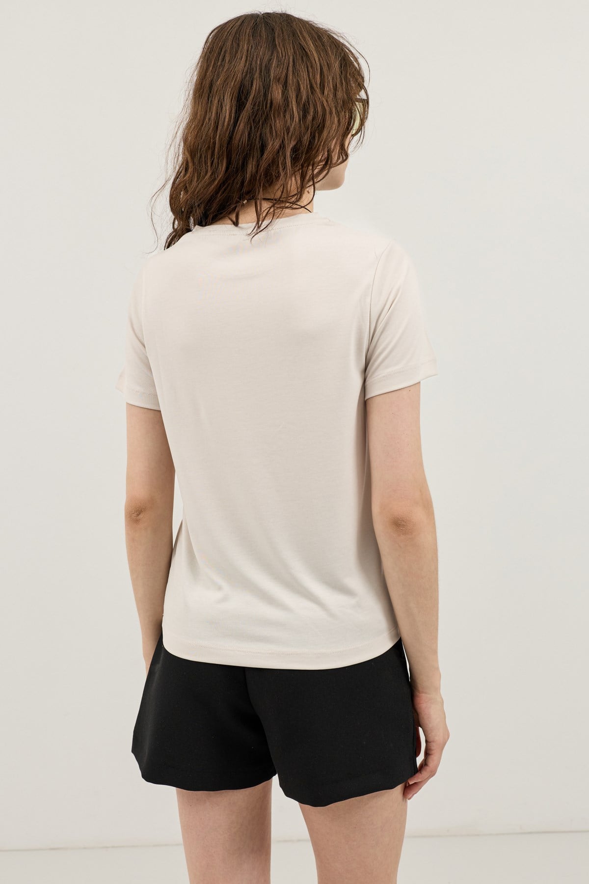 Antioch Taş Modal Karışımlı T-Shirt