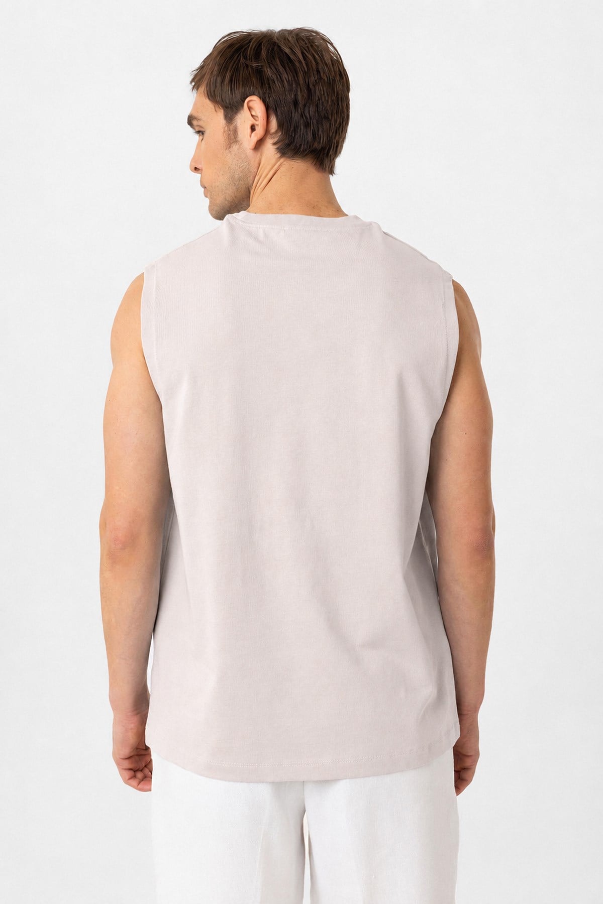 Antioch Taş Relaxed Fit Erkek Kolsuz T-Shirt