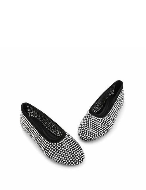 Alia Kristal Taşlı Babet Siyah - KADIN AYAKKABI