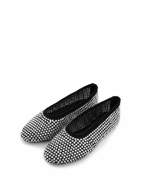 Alia Kristal Taşlı Babet Siyah - KADIN AYAKKABI