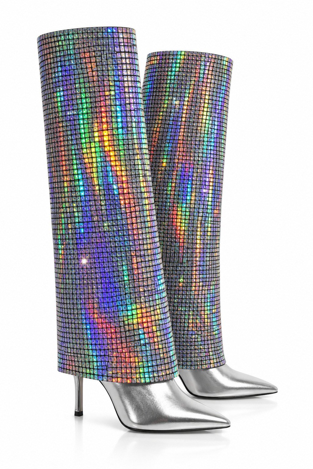 Alysa Long Boot Silver - Özel Tasarım Çizme