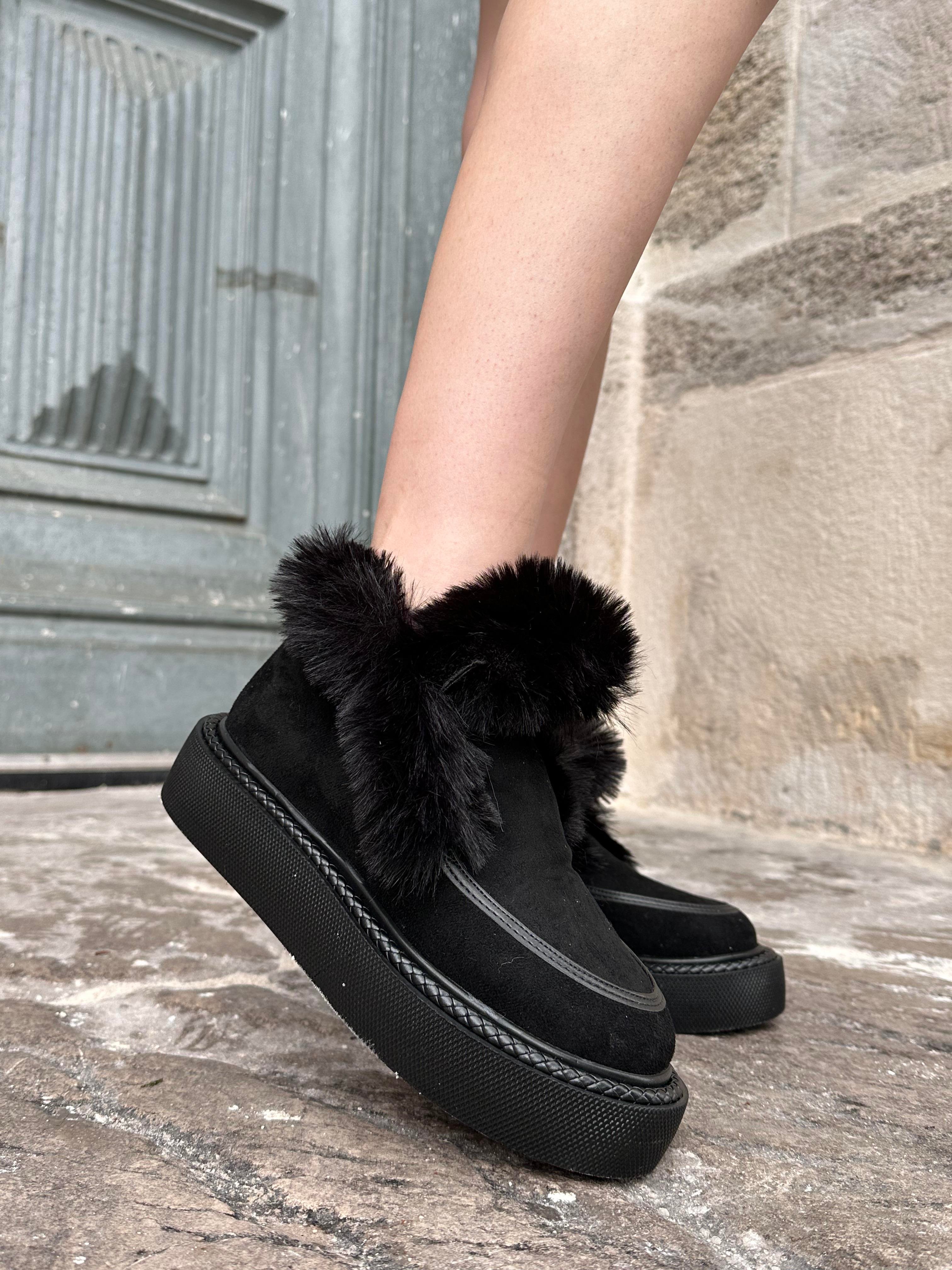 Angie Bot Siyah - KADIN AYAKKABI