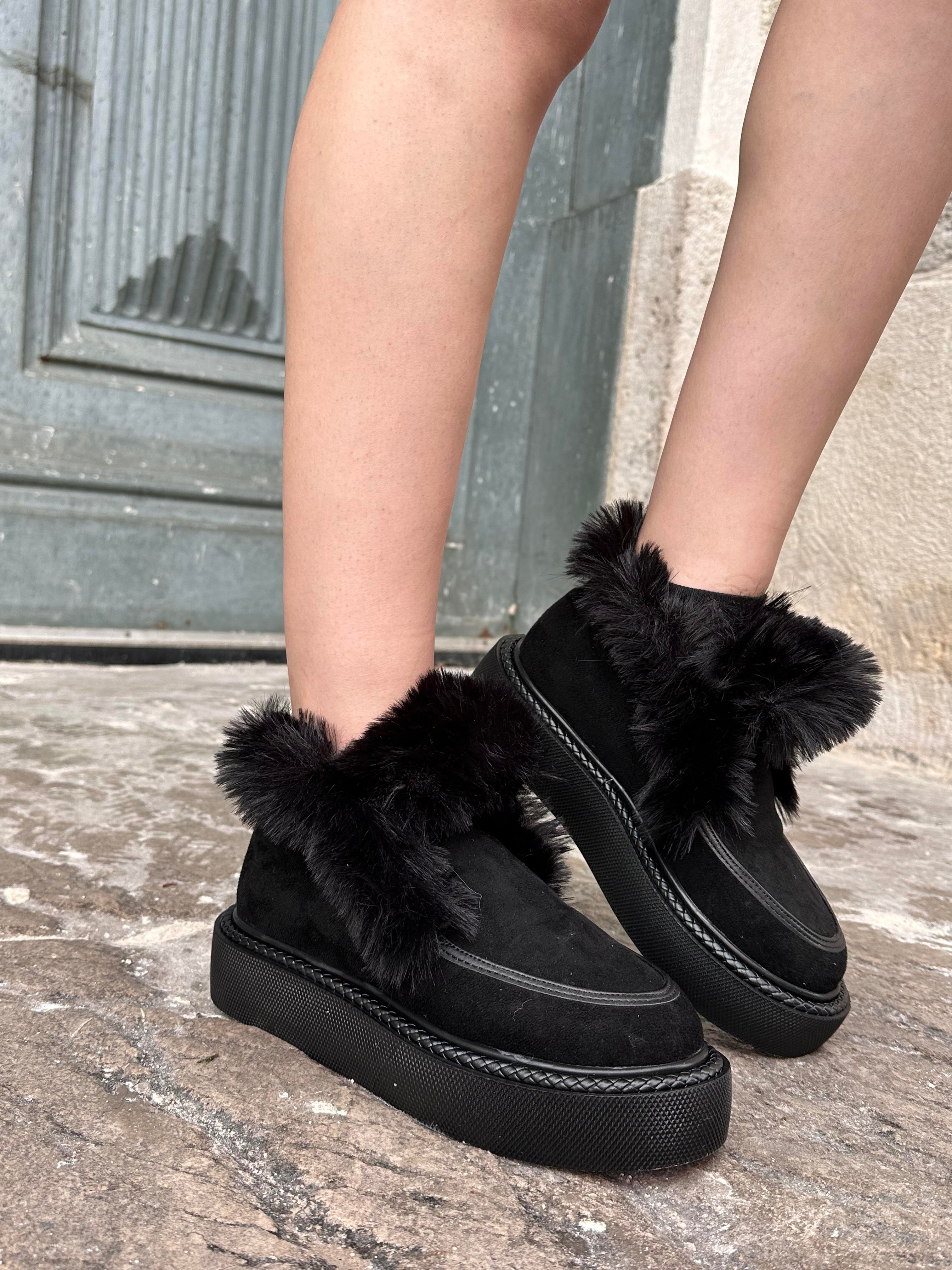 Angie Bot Siyah - KADIN AYAKKABI