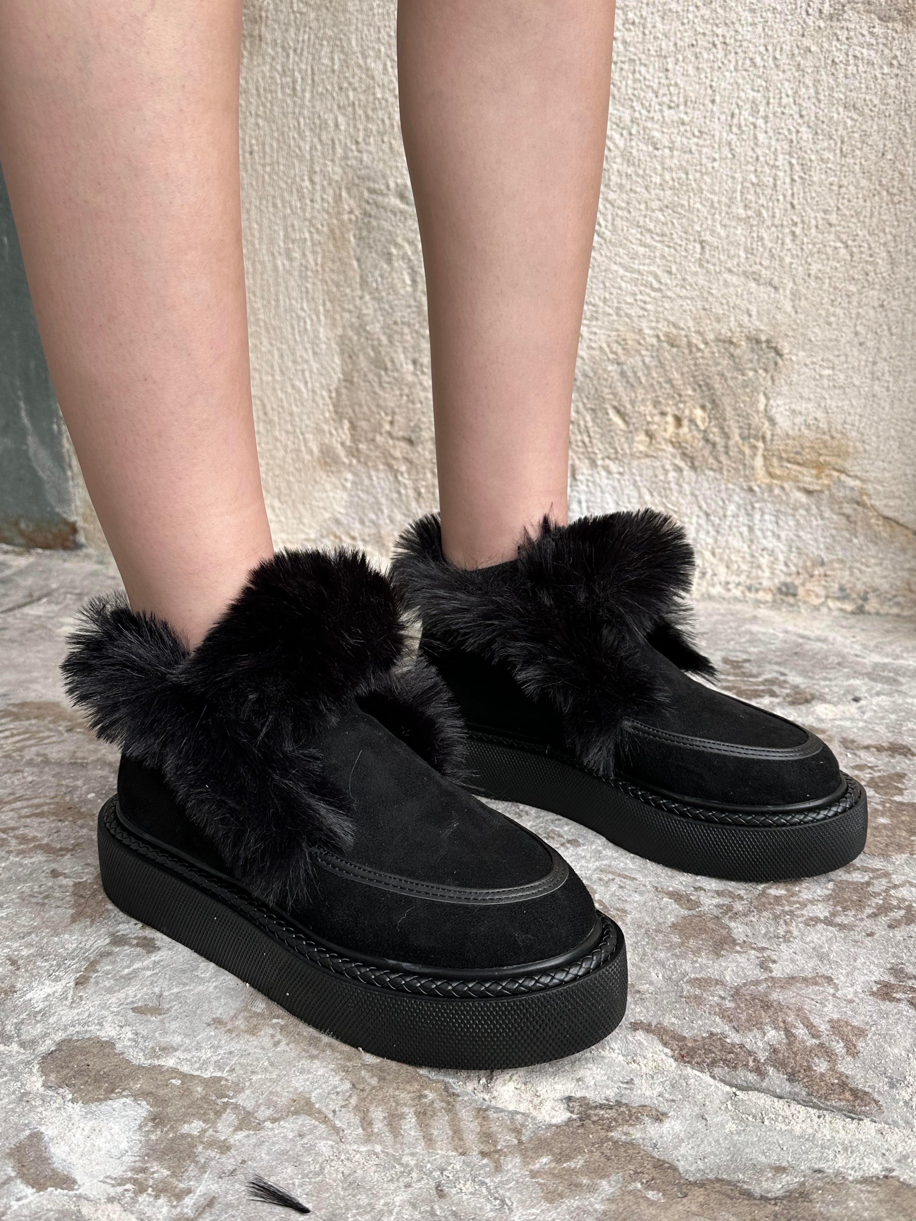 Angie Bot Siyah - KADIN AYAKKABI