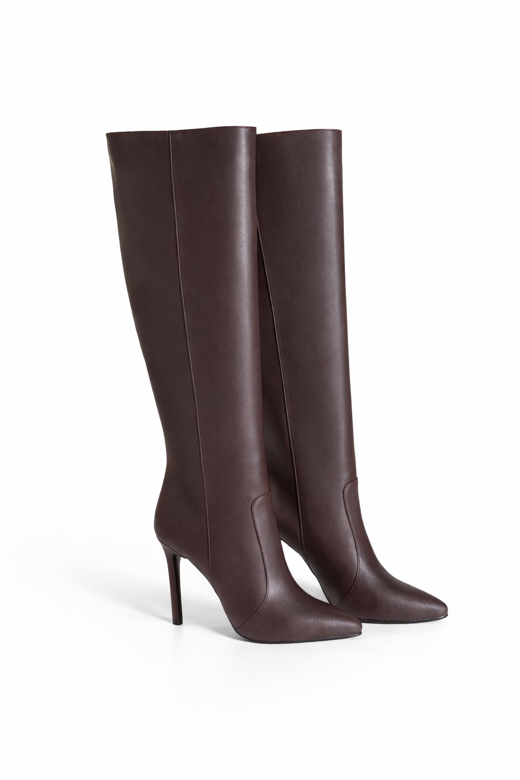 Aurora İnce Topuklu Çizme Kahverengi - Topuklu Çizme