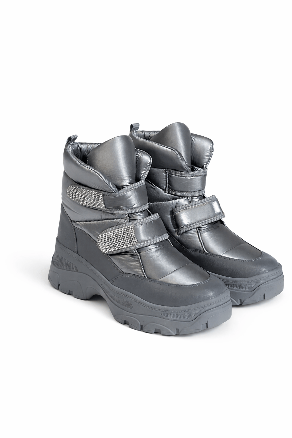 Aurora Luxe Snow Bot Gri - Düz Bot