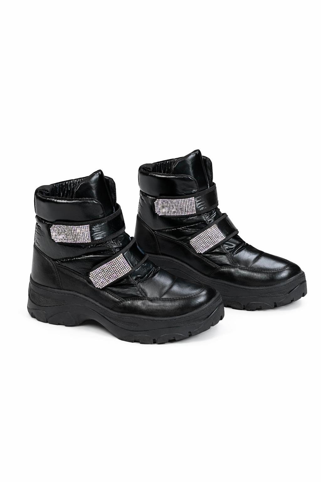 Aurora Luxe Snow Bot Siyah - Düz Bot