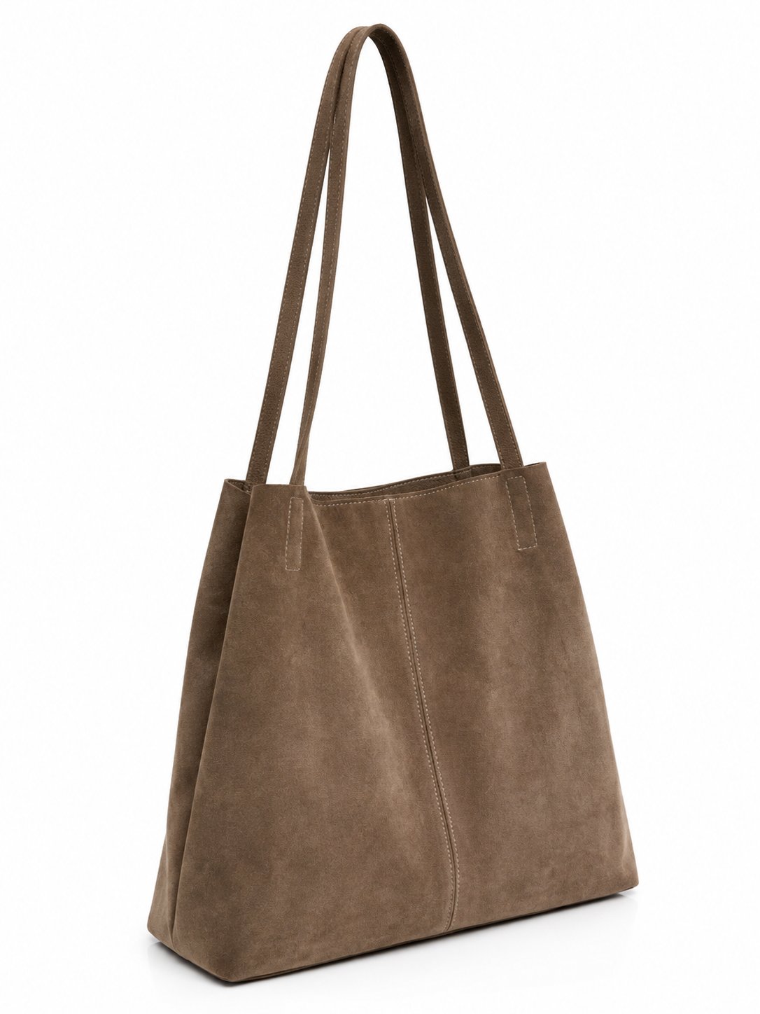 Beige Suede Hakiki Süet Çanta Bej - Çanta