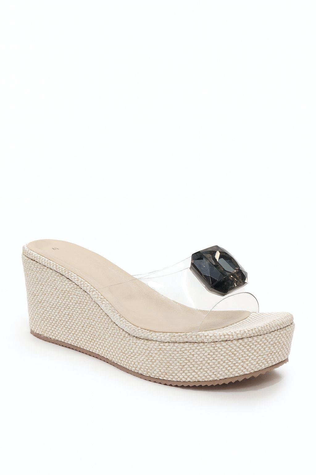 Belin Dolgu Topuk Terlik Şeffaf - Coddepo Kategorisiz Silmeyin