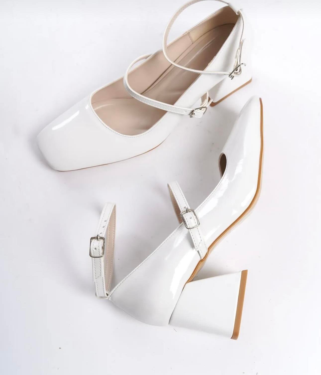 Beny Topuklu Babet Beyaz - KADIN AYAKKABI