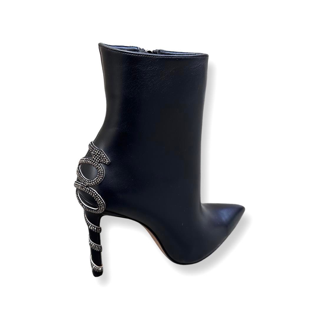 Berta Deri Bot Siyah - KADIN AYAKKABI